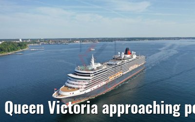Queen Victoria approaching port of Kiel 25.07.2019