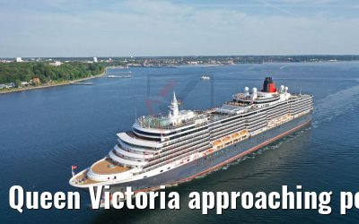 Queen Victoria approaching port of Kiel 25.07.2019