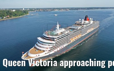 Queen Victoria approaching port of Kiel 25.07.2019