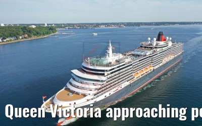 Queen Victoria approaching port of Kiel 25.07.2019