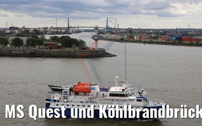 MS Quest und Köhlbrandbrücke 29.07.2020