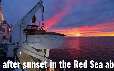 after sunset in the Red Sea aboard MS Berlin