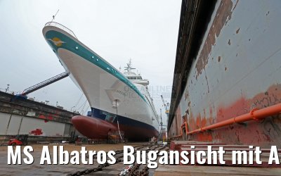 MS Albatros Bugansicht mit Ankerkette Blohm und Voss 15.12.2015