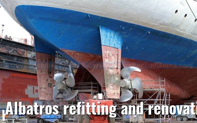 Albatros refitting and renovation on the Blohm   Voss shipyard