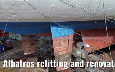 Albatros refitting and renovation on the Blohm   Voss shipyard