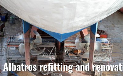 Albatros refitting and renovation on the Blohm   Voss shipyard