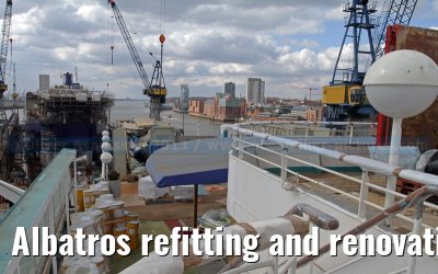 Albatros refitting and renovation on the Blohm   Voss shipyard