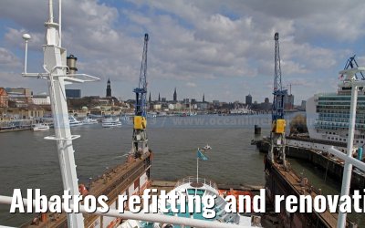 Albatros refitting and renovation on the Blohm   Voss shipyard