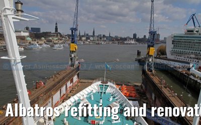 Albatros refitting and renovation on the Blohm   Voss shipyard