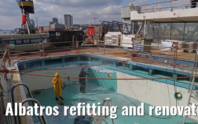 Albatros refitting and renovation on the Blohm   Voss shipyard