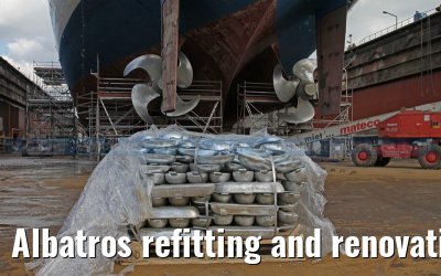 Albatros refitting and renovation on the Blohm   Voss shipyard