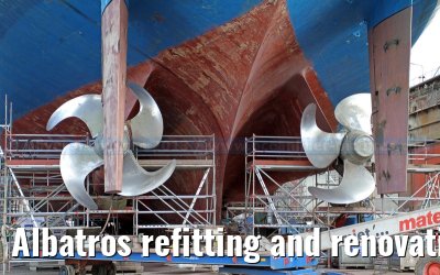 Albatros refitting and renovation on the Blohm   Voss shipyard