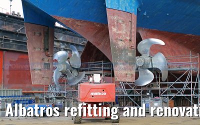 Albatros refitting and renovation on the Blohm   Voss shipyard