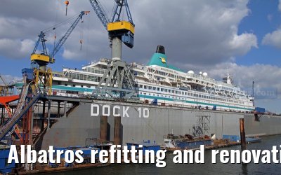 Albatros refitting and renovation on the Blohm   Voss shipyard