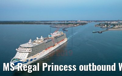 MS Regal Princess outbound Warnemuende Cruiseport 29.05.2019