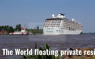 The World floating private residence cruise ship 30.05.2016 Kiel Canal