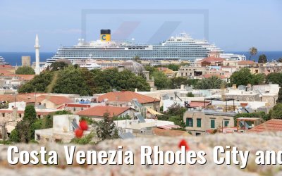 Costa Venezia Rhodes City and City Wall view 