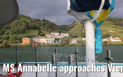 MS Annabelle approaches Vienne Rhône river