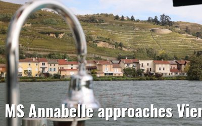 MS Annabelle approaches Vienne Rhône river