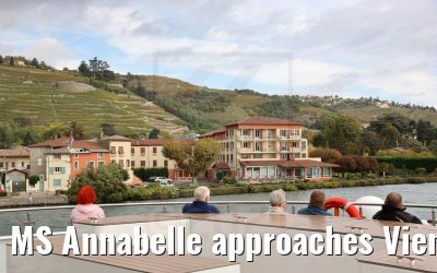 MS Annabelle approaches Vienne Rhône river