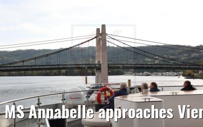 MS Annabelle approaches Vienne Rhône river