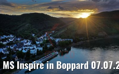 MS Inspire in Boppard 07.07.2020 Sonnenuntergang