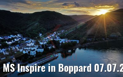 MS Inspire in Boppard 07.07.2020 sunset