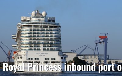 Royal Princess inbound port of Warnemuende 06.06.2014