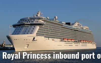 Royal Princess inbound port of Warnemuende 06.06.2014