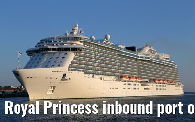 Royal Princess inbound port of Warnemuende 06.06.2014