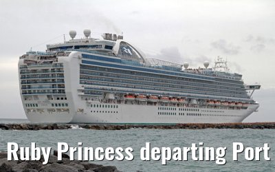 Ruby Princess departing Port Everglades, 05. February 2012