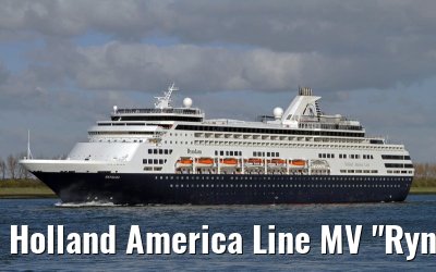 Holland America Line MV "Ryndam" departing Rotterdam, 16. April 2012