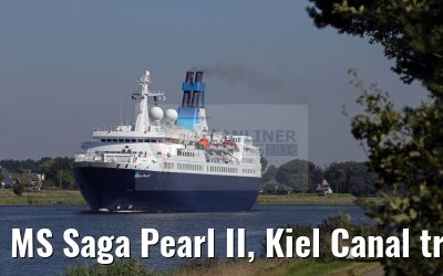 MS Saga Pearl II, Kiel Canal transit, 26.08.2016