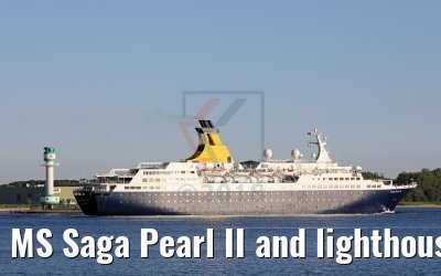 MS Saga Pearl II and lighthouse Friedrichsort 24.05.2018