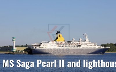 MS Saga Pearl II and lighthouse Friedrichsort 24.05.2018