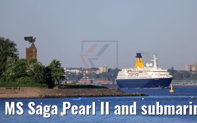 MS Saga Pearl II and submarine memorial Kiel 24.05.2018