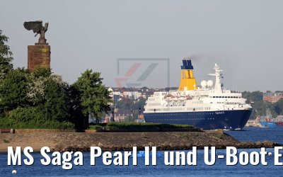 MS Saga Pearl II und U-Boot Ehrenmal Möltenort 24.05.2018