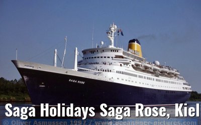 Saga Holidays Saga Rose, Kiel Canal 05. June 1997