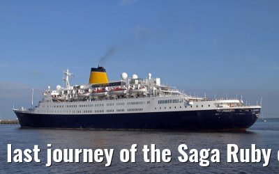 last journey of the Saga Ruby on the Kiel canal on 13 September 2013