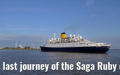 last journey of the Saga Ruby on the Kiel canal on 13 September 2013