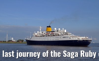 last journey of the Saga Ruby on the Kiel canal on 13 September 2013