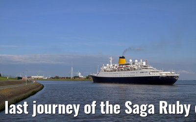 last journey of the Saga Ruby on the Kiel canal on 13 September 2013