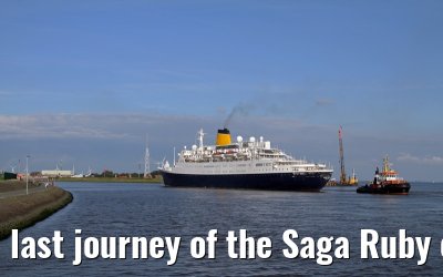 last journey of the Saga Ruby on the Kiel canal on 13 September 2013