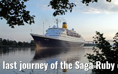 last journey of the Saga Ruby on the Kiel canal on 13 September 2013