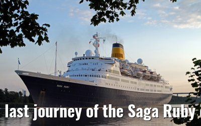 last journey of the Saga Ruby on the Kiel canal on 13 September 2013