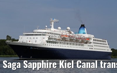 Saga Sapphire Kiel Canal transfer 10. August 2015