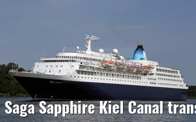 Saga Sapphire Kiel Canal transfer 10. August 2015