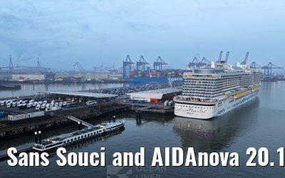 Sans Souci and AIDAnova 20.12.2025 Hamburg