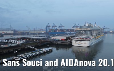 Sans Souci and AIDAnova 20.12.2025 Hamburg