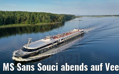 MS Sans Souci abends auf Veerse Meer 02.07.2021